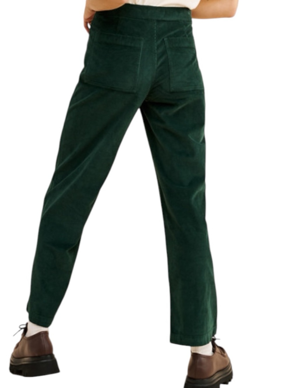 Madewell The Emmett Wide-Leg Pant In Corduroy Size 25 Style NS291 Green Stretchy - Picture 3 of 16
